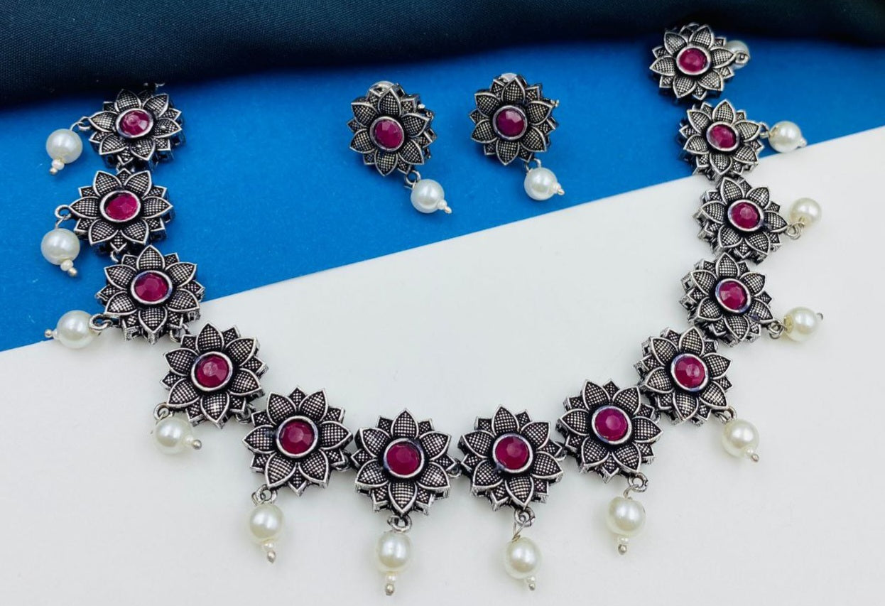 Oxidized Necklace Set