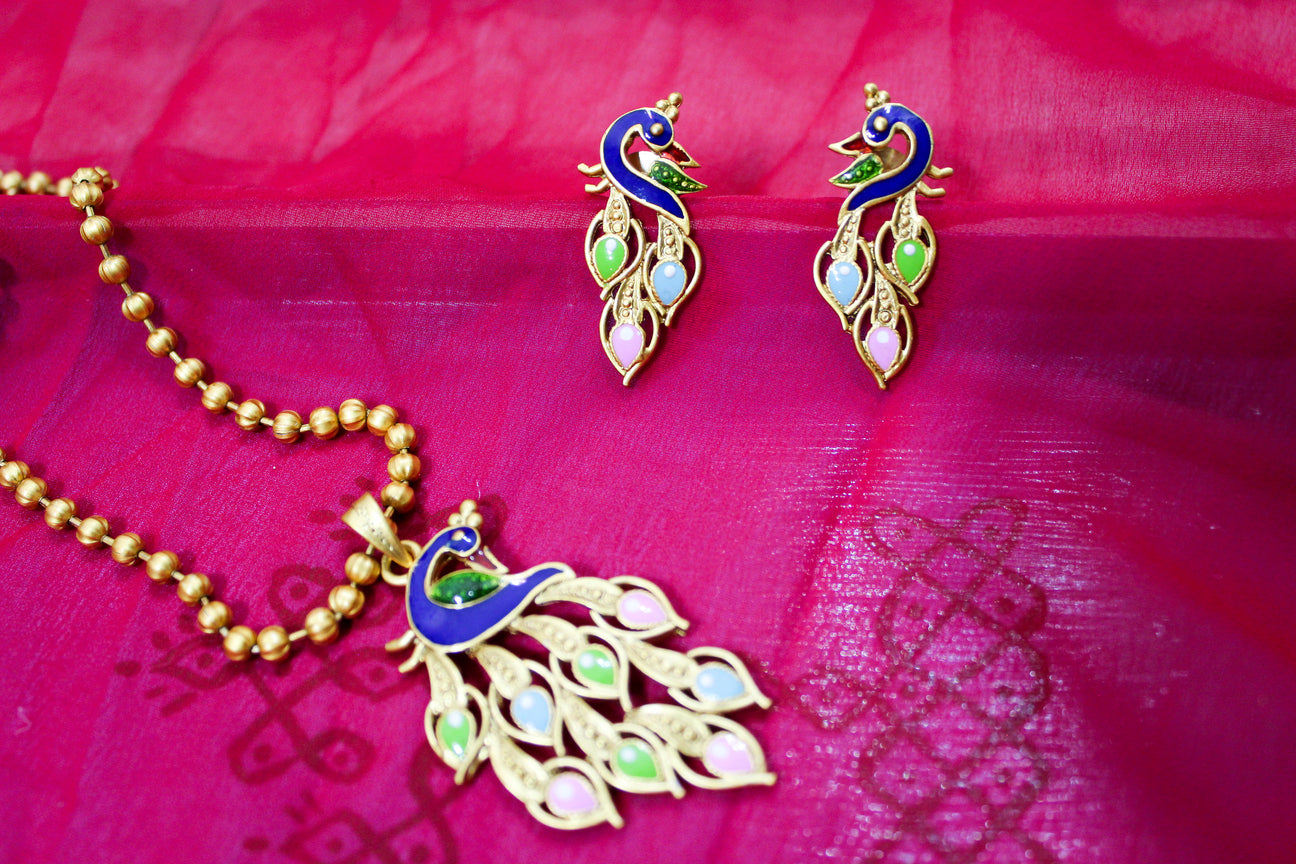 PEACOCK NECKLACE SET