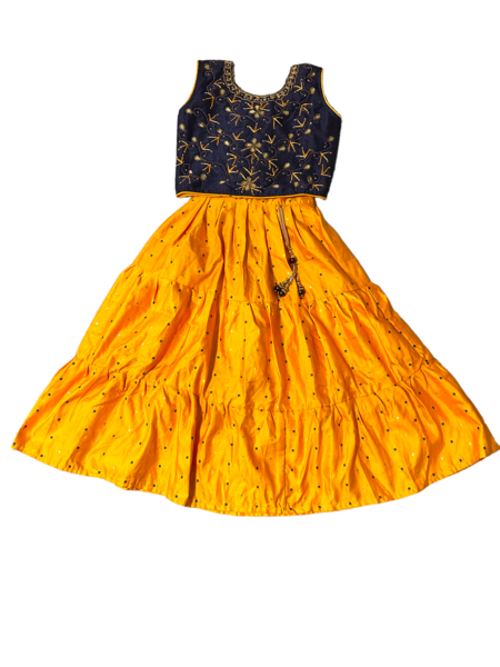 ELEGANT CROP TOP WITH SKIRT&DUPATTA,SLEEVES ATTACHED