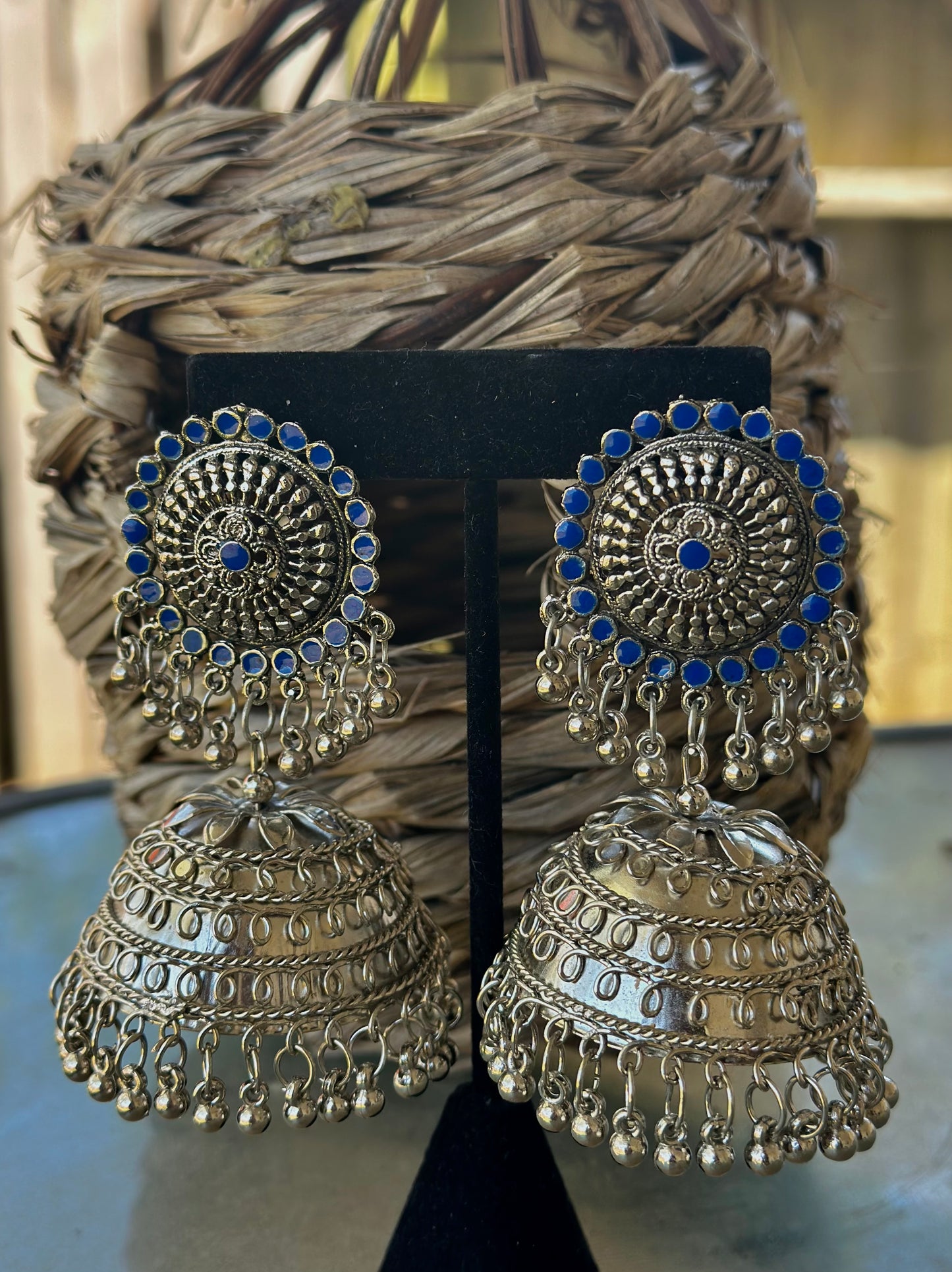 Oversized Silver Lightweight Jhumka