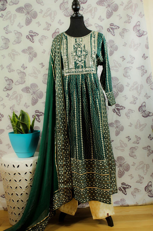 GREEN SALWAR SUIT WITH DUPATTA
