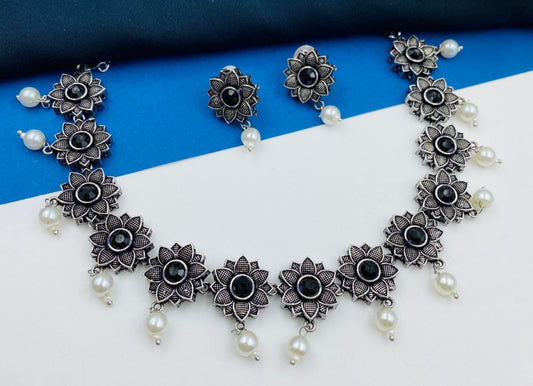 Oxidized Necklace Set