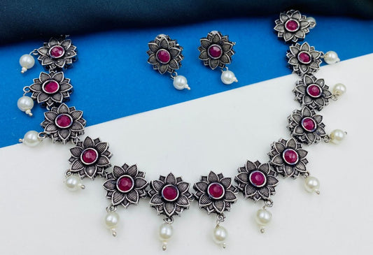 Oxidized Necklace Set