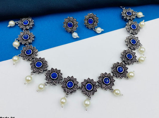 Oxidized Necklace Set