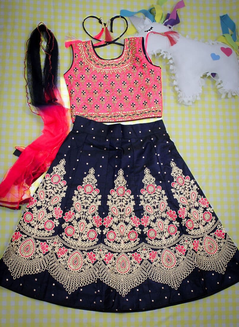 STUNNING PARTY WEAR TOP,SKIRT&DUPATTA