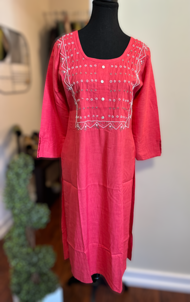 KURTA WITH EMBROIDERY WORK