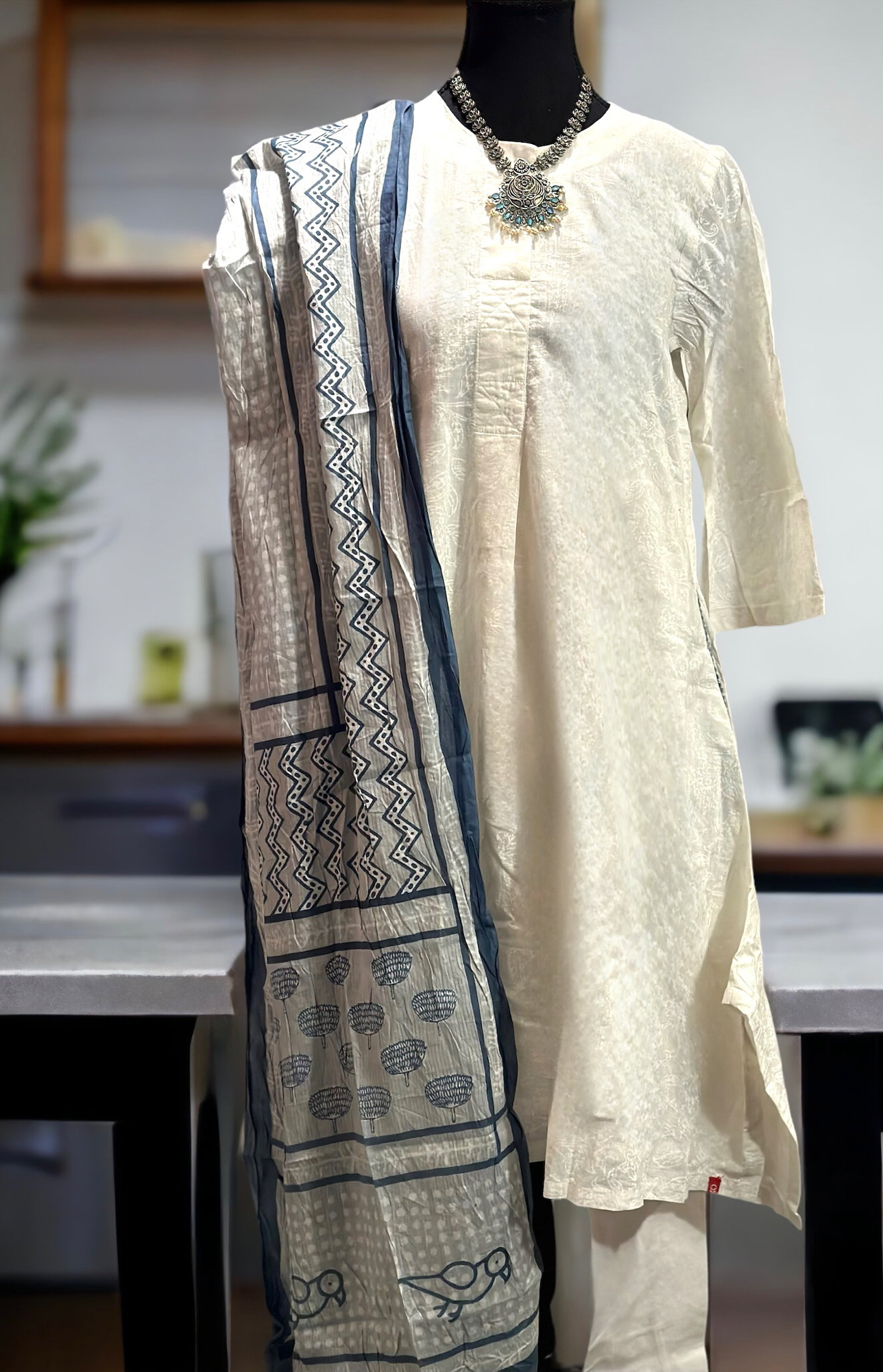 BIBA Kurta With Pant & Dupatta
