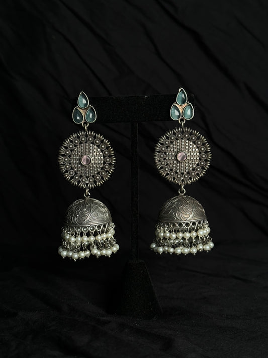 OXIDIZED EARRING