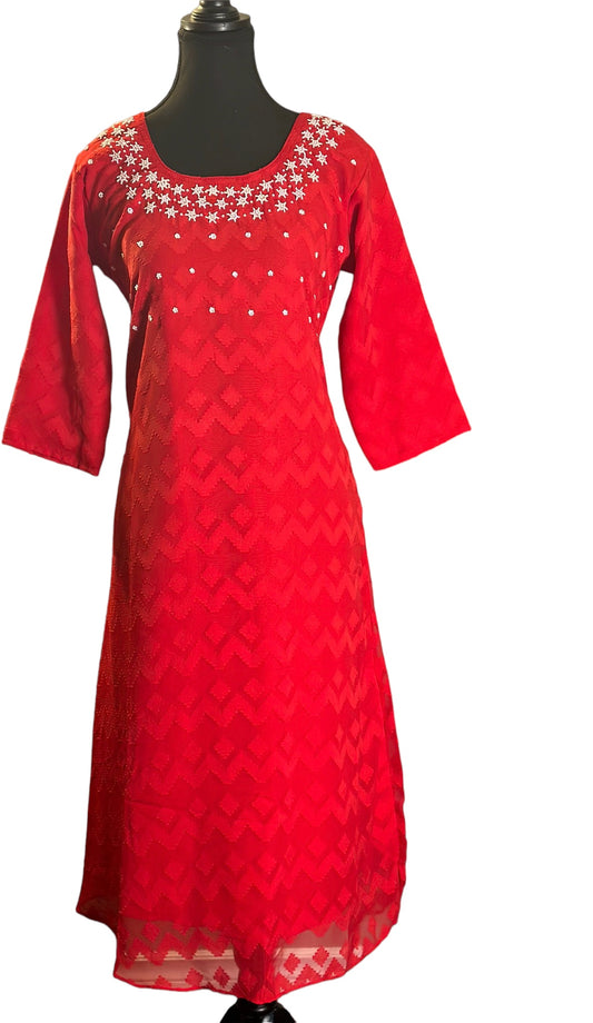 RED A LINE KURTA