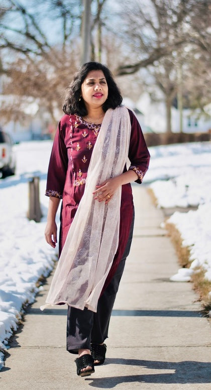 SALWAR SET WITH PANT&DUPATTA