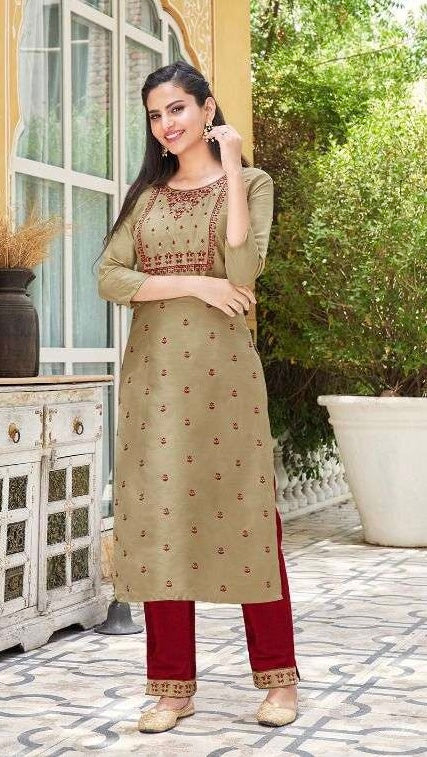 Cotton Silk Kurta with Pant